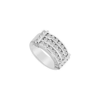 Diamond Row Ring : 14K White Gold - 1.50 CT Diamonds