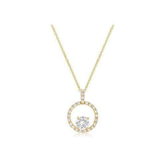 Goldtone Halo Elegance Pendant (pack of 1 ea)