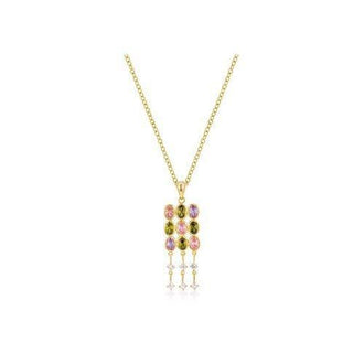 Goldtone Oval Cz Crest Pendant (pack of 1 ea)