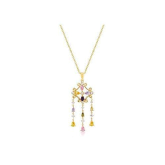 Goldtone Multi-color Dangle Pendant (pack of 1 ea)