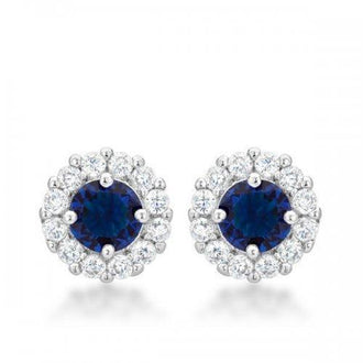 Bella Bridal Earrings In Blue (pack of 1 ea)