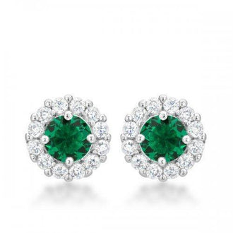 Bella Bridal Earrings In Green (pack of 1 ea)
