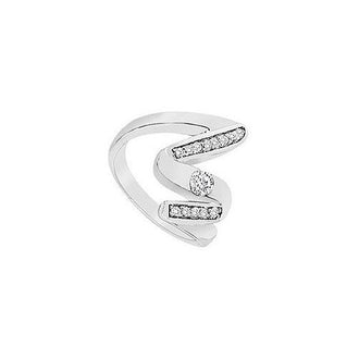 Diamond Zig-Zag Ring : 14K White Gold : 0.33 CT TGW