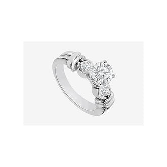 Engagement Rings Diamond 0.80 Carat Diamonds in 14K White Gold Prong Set