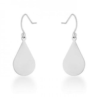 Karla Rhodium Stainless Steel Teardrop Earrings (pack of 1 ea)