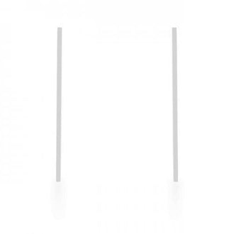 Carolee Rhodium Stainless Steel Long Line Drop Earrings (pack of 1 ea)