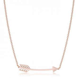 Arianna Rose Gold Stainless Steel Arrow Necklace (pack of 1 ea)