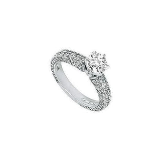 Diamond Engagement Ring : Platinum - 1.50 CT Diamonds