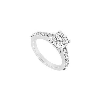 Diamond Engagement Ring : 14K White Gold - 1.00 CT Diamonds