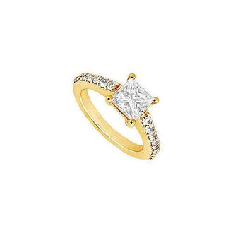 Diamond Engagement Ring : 14K Yellow Gold - 1.00 CT Diamonds