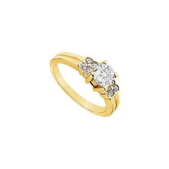 Diamond Engagement Ring : 14K Yellow Gold - 0.75 CT Diamonds