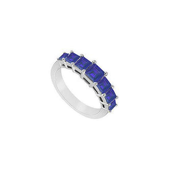 Blue Sapphire Ring : 14K White Gold - 2.25 CT TGW