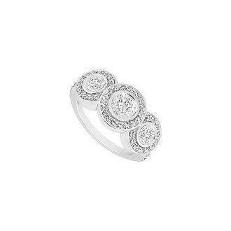 Diamond Engagement Ring : 14K White Gold - 0.66 CT Diamonds