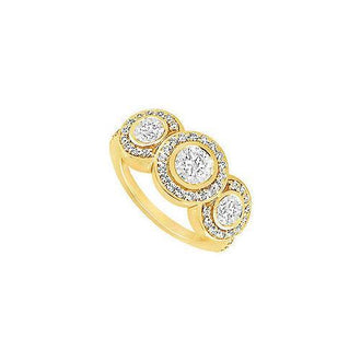 Diamond Engagement Ring : 14K Yellow Gold - 0.66 CT Diamonds