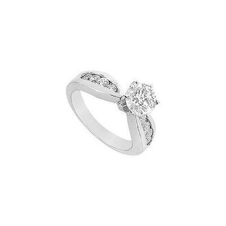 Diamond Engagement Ring : 14K White Gold - 1.00 CT Diamonds