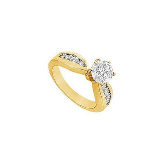 Diamond Engagement Ring : 14K Yellow Gold - 1.00 CT Diamonds