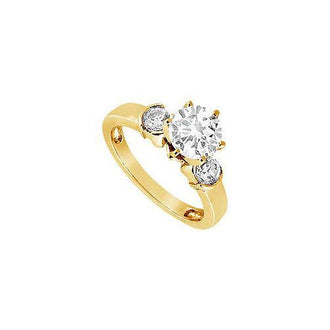 Diamond Engagement Ring : 14K Yellow Gold - 0.50 CT Diamonds