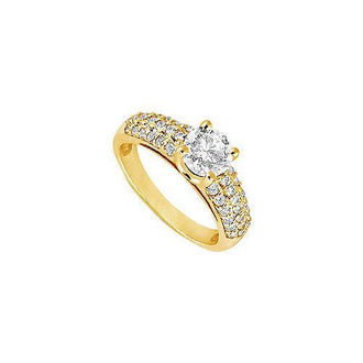 Diamond Engagement Ring : 14K Yellow Gold - 1.25 CT Diamonds