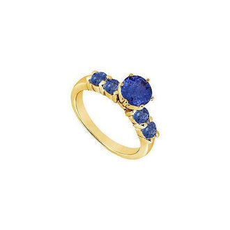 Sapphire Ring : 14K Yellow Gold - 0.75 CT TGW