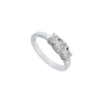 Three Stone Diamond Engagement Ring : Platinum - 1.00 CT Diamonds
