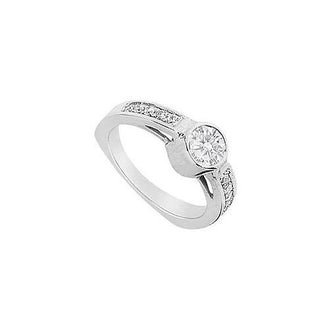 Diamond Engagement Ring : 14K White Gold - 1.00 CT Diamonds