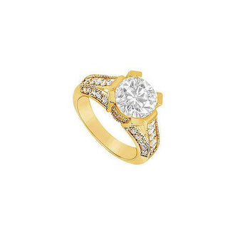 Diamond Engagement Ring : 14K Yellow Gold - 1.00 CT Diamonds