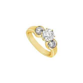 Diamond Engagement Ring : 14K Yellow Gold - 0.50 CT Diamonds