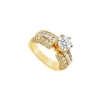 Diamond Engagement Ring : 14K Yellow Gold - 2.75 CT Diamonds