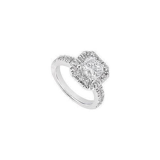 Diamond Engagement Ring : 14K White Gold - 1.00 CT Diamonds