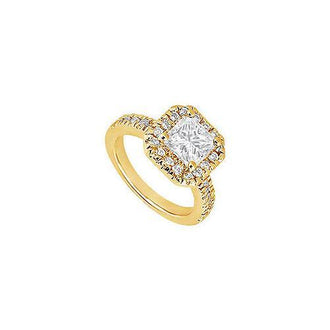 Diamond Engagement Ring : 14K Yellow Gold - 1.00 CT Diamonds