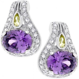 Majestic Amethyst Cz Earrings (pack of 1 ea)