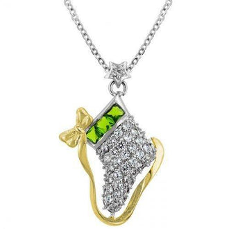 Ice Skate Cubic Zirconia Pendant (pack of 1 ea)