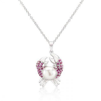 Pearl Crab Pendant Necklace (pack of 1 ea)