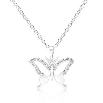 Cz Butterfly Pendant Necklace (pack of 1 ea)