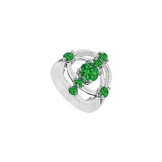 Emerald Rng : 14K White Gold - 1.00 CT TGW