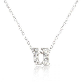 Micro-pave Initial U Pendant (pack of 1 ea)