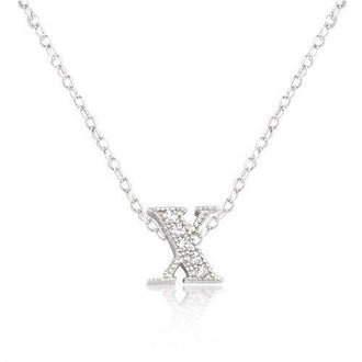 Micro-pave Initial X Pendant (pack of 1 ea)