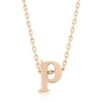 Rose Gold Initial P Pendant (pack of 1 ea)