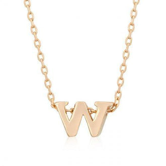 Rose Gold Initial W Pendant (pack of 1 ea)