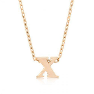 Rose Gold Initial X Pendant (pack of 1 ea)