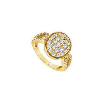 Diamond Circle Ring : 14K Yellow Gold - 1.00 CT Diamonds