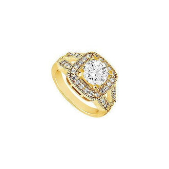 Diamond Engagement Ring : 14K Yellow Gold - 1.25 CT Diamonds