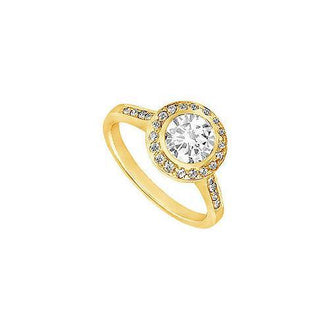 Diamond Engagement Ring : 14K Yellow Gold - 1.00 CT Diamonds