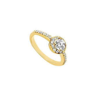 Diamond Engagement Ring : 14K Yellow Gold - 1.00 CT Diamonds