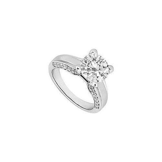 Diamond Engagement Ring : 14K White Gold - 1.00 CT Diamonds