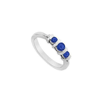 Sapphire Ring : 14K White Gold - 1.00 CT TGW