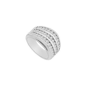 Diamond Row Ring : 14K White Gold - 1.50 CT Diamonds