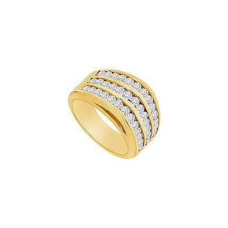 Diamond Row Ring : 14K Yellow Gold - 1.50 CT Diamonds