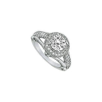 Diamond Engagement Ring : Platinum - 1.50 CT Diamonds