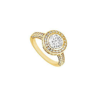 Diamond Engagement Ring : 14K Yellow Gold - 1.50 CT Diamonds